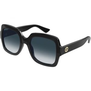 Gucci Femme GG1337S 001 Lunettes de soleil Plastique Noir Gris Oversize Ombr&eacute;