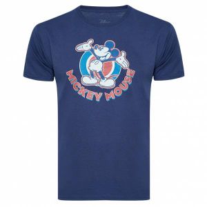 Disney Mickey Mouse Americana Hommes T-shirt DIMTS067NVY