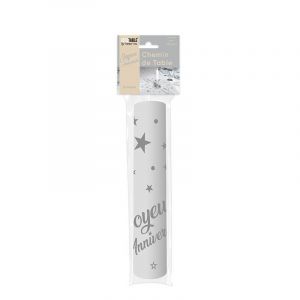 C min de Table Anniversaire M&eacute;tallis&eacute; 5 m Couleur Argent