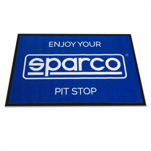 sparco Tapis Enjoy your pit stop Bleu
