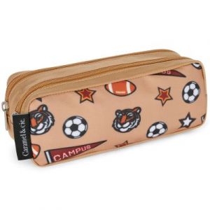 Caramel et Cie Trousse scolaire double Brown Acadamy