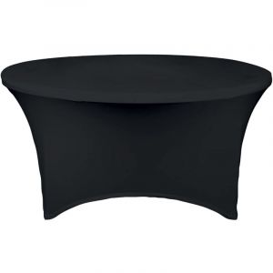 Werkapro Housse de table ronde noire -