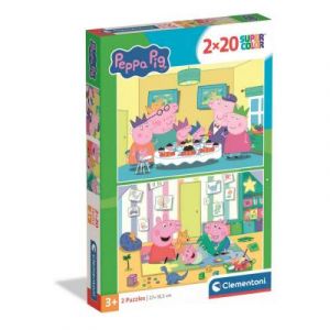 Clementoni Puzzles 2x20 pi&egrave;ces : Peppa Pig