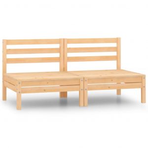 Image de VidaXL Canap¿¿S Centraux De Jardin 2 Pcs Bois De Pin Massif