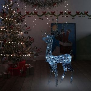 VidaXL Renne de décoration de Noël Acrylique 140 LED 120cm Blanc froid