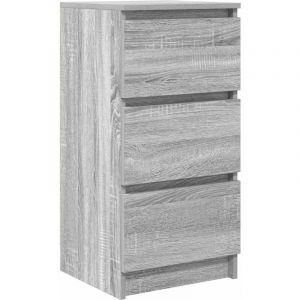 VidaXL Buffet sonoma gris 37,5x35x76 cm bois d'ingénierie