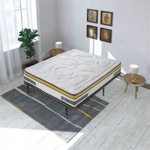 Maison Aubertin Ensemble Matelas Ressorts ensac s Aubertin + sommier cadre métal 160 x 200 cm