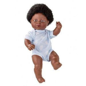 Berjuan poupée bébé Nouveau-né africain 38 cm garçon