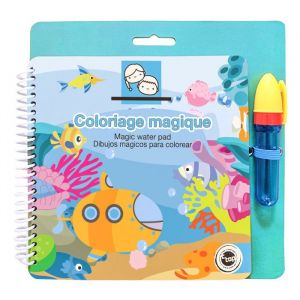 CTOP Carnet Coloriages Magiques Sous La Mer Avec Stylo &Agrave; Eau 10 Pages