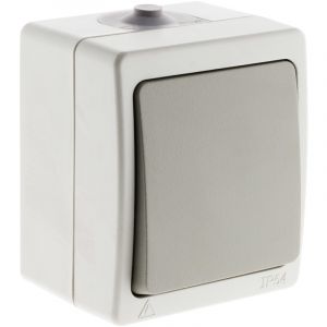 Image de Legrand Bouton poussoir Gris Clair IP54 - Akya