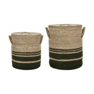 House Doctor Panier Avec Couvercle Laundry Armée