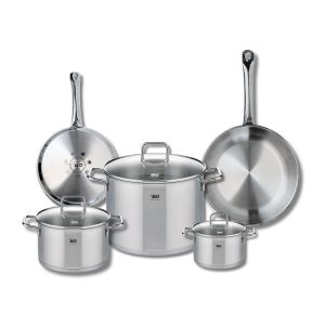 Elo Ensemble de 2 Po&ecirc;les de cuisson 24 et 28 cm et 3 faitouts 14, 20 et 26 cm Profi Citrin