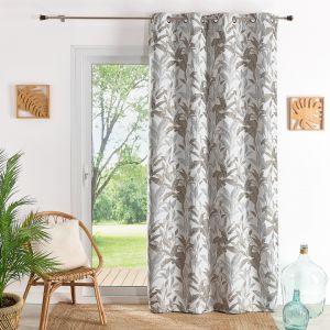 Rideau ameublement jacquard chenille 140x260 VEDILLIA - blanc