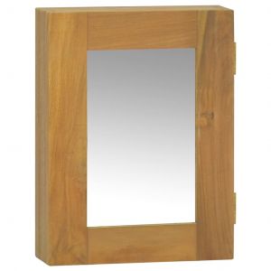 VidaXL Armoire &agrave; miroir 30x10x40 cm Bois de teck solide