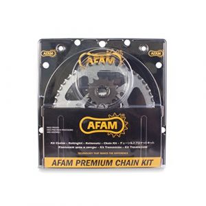 Afam 01213100 Kit chaîne de moto - kit acier pour YAMAHA TW 125 1999 - 2001