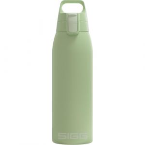 Sigg Gourde Isotherme 1L - Shield Therm One Eco Green - Rando, Fitness, Yoga - Convient Aux Boissons Gazeuses - Étanche - Passe Au Lave Vaisselle - Sans BPA - Acier Inoxydable 90% Recyclé - Vert