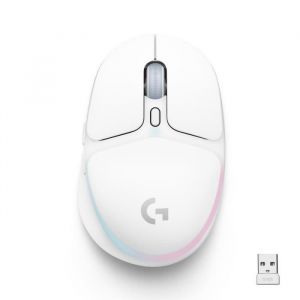 Image de Logitech G705 Souris Gamer Sans Fil, Eclairage RVB LIGHTSYNC, Bluetooth, Legere, - White Mist