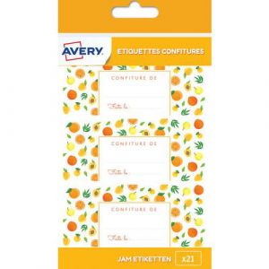 Avery-Zweckform AVERY - Sachet de 21 étiquettes confitures fruits jaunes 95x40 mm