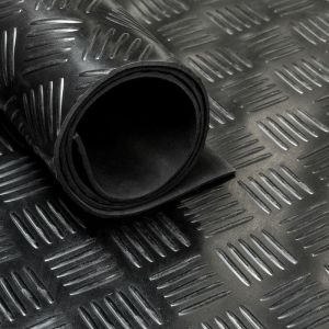 Tapis caoutchouc larmé type checker 3 mm - Largeur 40,5 cm - Par mètre linéaire
