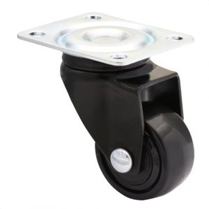 Image de Wagner Design - 3C - Roulette pivotante/roulette de transport/roulette de meuble - noire, bande de roulement souple, diam&egrave;tre &Oslash; 25 mm, charge max. 12 kg - 01222701
