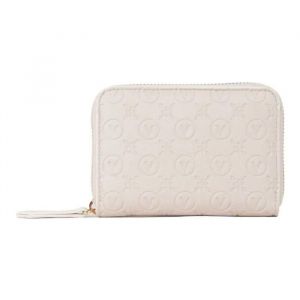 Valentino Porte-monnaie beige pour femme - Samba Re Zip Around Wallet Ecru 316991