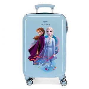 Frozen La Reine des Neiges Nature is magical Valise Trolley Cabine Bleu 37x55x20 cms Rigide ABS Serrure à combinaison 32L 2,5Kgs 4 roues doubles Bagage à main