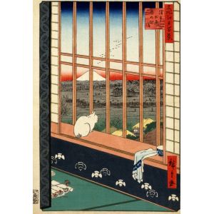 Grafika Puzzle Utagawa Hiroshige - Rizières d'Asakusa et Festival Torinomachi, 1857