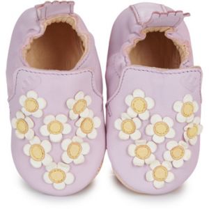 Easy Peasy Chaussons enfant MY BLU COEUR EN FLEURS Violet - Taille 0-6 mois