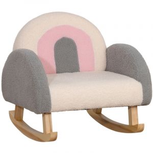 Homcom Fauteuil enfant lounge à basc 50x45x50cm Beige