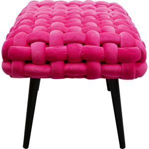 Kare Design Banc Weave velours rose