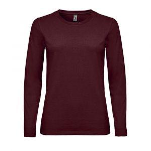 Sol's Pack 5 Tee Shirt Femme Manches Longues Imperial Oxblood 02075 - Taille XL