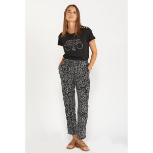 Le Temps des Cerises Pantalon Aaren à Motif Fleuri