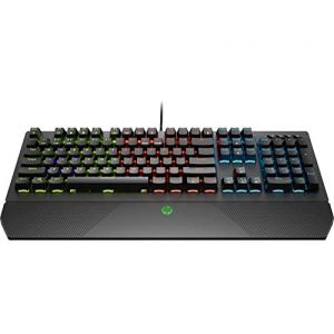 HP Pavilion Gaming 800 - Clavier Mécanique Gaming QWERTY (Filaire - USB, Anti-Ghosting, Switch Cherry MX Red, Rétroéclairage LED 4 zones) - Noir