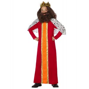Bigbuy D&eacute;guisement roi mage rouge enfant - Couleur Rouge - Taille 7-9 ans (130-145 cm)