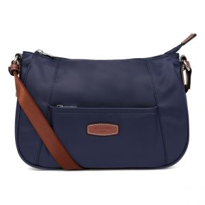 Hexagona Sac porté Travers - Compatible téléphone Portable - pour Femme - Collection Diversité - Marine