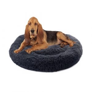 Paco Home - Coussin Pour Chien Coussin Pour Chat Moelleux Panier Pour Chien Anthracite, Ø100 cm