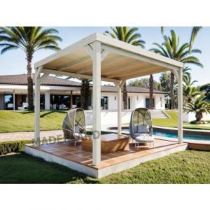 Pergola En Bois Strasbourg Avec Toit 400 X 300 Cm - Maderland