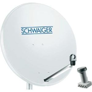 Schwaiger Parabole 80 cm avec tête LNB quattro