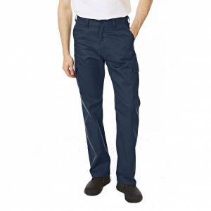 Lee Cooper LCPNT205 Pantalon cargo classique de sécurité de travail multipoches pour hommes, Bleu Marine, 40W / 31L