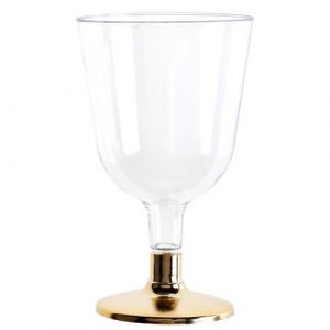 6 verres eau/vin 15cl or chrome - chalayer 000804000000003