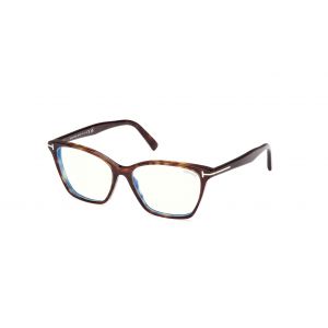 Tom Ford Femme FT5949-B 52 Montures optiques Ac&eacute;tate Havane Cat Eye Normale
