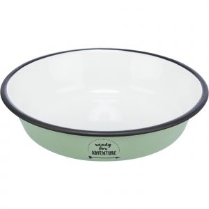 Trixie Gamelles pour chat plate en émail/acier inox
