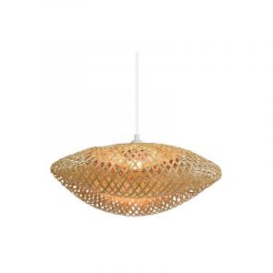 Image de Kosmi Suspension nature bambou tressé forme coquille MILOS 40cm