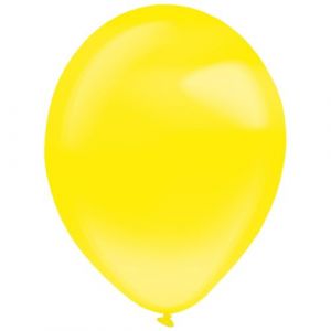 Image de Amscan Ballons cristal clair 35 cm latex jaune 50 pi&egrave;ces
