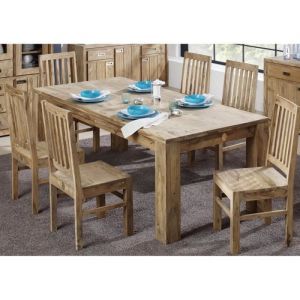 Table à manger 200x100 Palissandre huilé Brun nature brown 826 - brun
