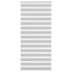 VidaXL Store z&egrave;bre gris clair largeur du tissu 90,9 cm polyester, store &agrave; enrouleur z&eacute;br&eacute;, store z&eacute;br&eacute; pour fen&ecirc;tre, store 4014468