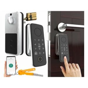 Visortech : Serrure de porte motoris&eacute;e connect&eacute;e et intelligente TS-100.app