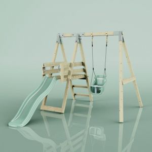 Balançoire PolarPlay Renard Rouge, Vert menthe