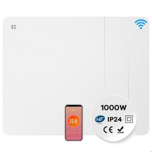 CIARRA Radiateur Électrique Connecté Inertie Sèche Céramique + Film 1000W WiFi Chauffage Fixé Programmable LCD Thermostat