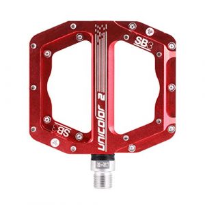 SB3 Paire de pedales plates unicolor 2 rouge